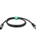 M12 A Coded 8 Pin Male to 8 Pin Male Shielded Signal Cable for Industrial Controls and Automation, 5m, 24 AWG, visible in coiled form