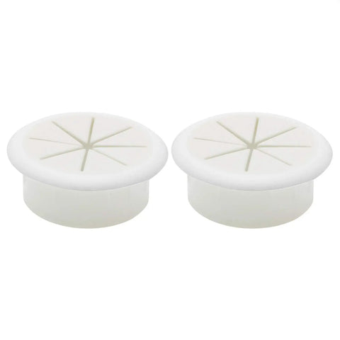 Two Pack 2 Inch Desk Cord Grommets White Cable Hole Covers For Office And PC Desk Cable Management Pass Through Grommets 50mm