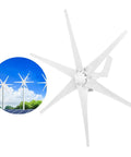 800W 48V Wind Generator Kit For Off Grid Power On Boats And Cabins With 6 Nylon Fiber Blades And Controller 3 Phase AC Motor