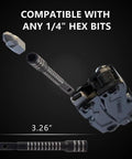Black Flat End Bit Extender And 2 In 1 Mini Ratchet Wrench For Leatherman Multi Tool Accessories, 2 Pack, 3.26 inch length