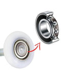 Ultra Quiet Sealed 6200ZZ Nylon Garage Door Rollers Wheel With 11 Ball Bearings 2 Inch Roller 4 Inch Stem Built Tough