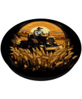 Farmer Themed Combine Harvester Farm Machine PopSockets Swappable PopGrip with vintage tractor illustration