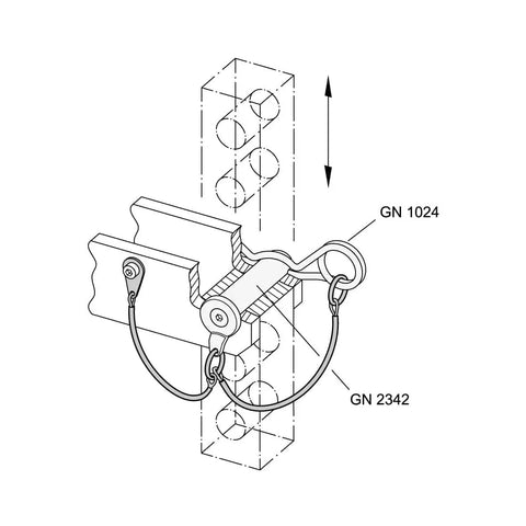 Diagram of Stainless Steel Holding Rope With Two Eyelets 320Mm Long 3Mm Diameter PVC Coated Rust Proof 1.4301 RoHS 1800N Static Load