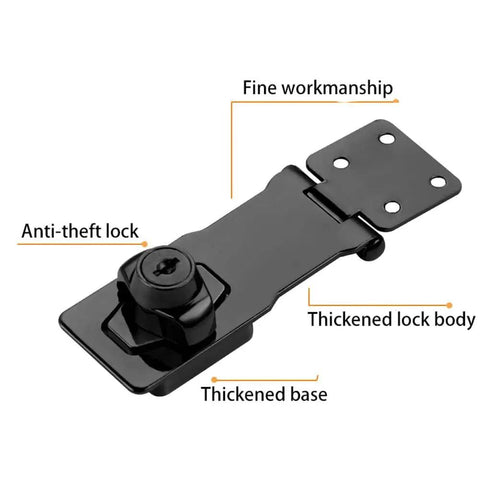 Two Pack 4 Inch Keyed Hasp Locks With Twist Knob For Doors And Cabinets Heavy Duty Stainless Steel And Bronze Hasp Lock With Keys