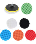 Versatile 6 Inch Sponge Polishing Buffing Pad Wheel Kit For Car Waxing Surface Cleaning And Detailing Easy To Use Durable Wool And Foam Discs display.