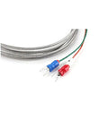 Built To Last M6 Screw Thermocouple Temperature Sensor For K And J Type 6 To 30 Meter Cable Plug And Play silver braided cable with K/J connector ends