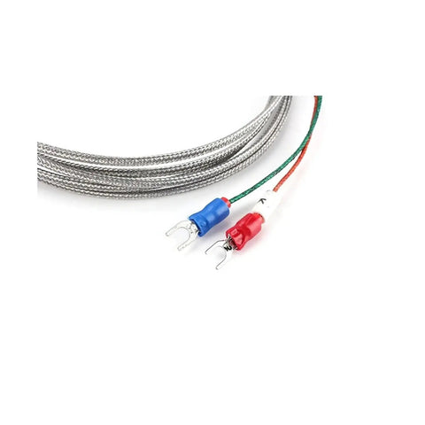 Built To Last M6 Screw Thermocouple Temperature Sensor For K And J Type 6 To 30 Meter Cable Plug And Play silver braided cable with K/J connector ends