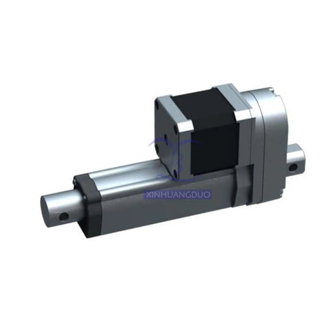 Precision Linear Actuator With Nema17 Stepper Motor And DC Electric Push Rod 200mm To 400mm Stroke, compact design for DIY robotics.