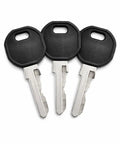 Top Shelf 3 Pack Ek333 Cabinet Replacement Keys Compatible With Emka Apc And Hoffman Electrical Enclosures Server Locks Built Different For No Sweat Install And Reliable Grip Daily - silver metal keys with black tops.