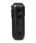 Side view of Portable Body Camera For Security Pros Gear Up With Wireless Wearable HD Video And IR Night Vision Built In Rechargeable Battery LCD Display 16GB Memory Easy USB File Transfer showing buttons