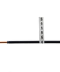Pro Grade Wire Labeling Booklet With 0 Through 9 Legend, 45 Markers, showing number 6 on a black wire
