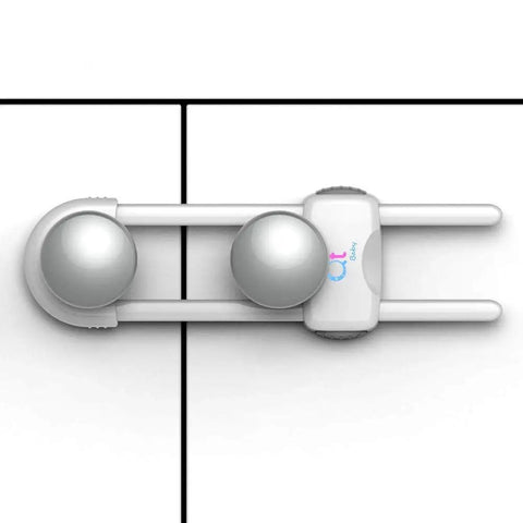 Smart Easy Install Baby Proofing Cabinet Locks For Drawers Fridge And Closets U Shaped Latches With Extra Secure Buttons Pack Of 6 White No Tools Needed Kidproof Safety For Busy Homes