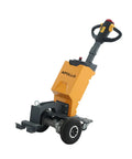 Heavy Duty Electric Tugger For Trucks Moves 2,200 Lbs Easily With Adjustable Handle And Pneumatic Tires, side view.
