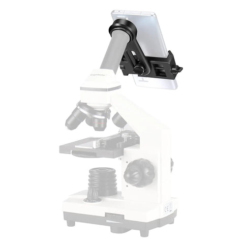 Phone Camera Adapter for Microscope Eyepiece 23.2mm with Built In 16x Microscope Eyepiece clip-on on microscope and phone