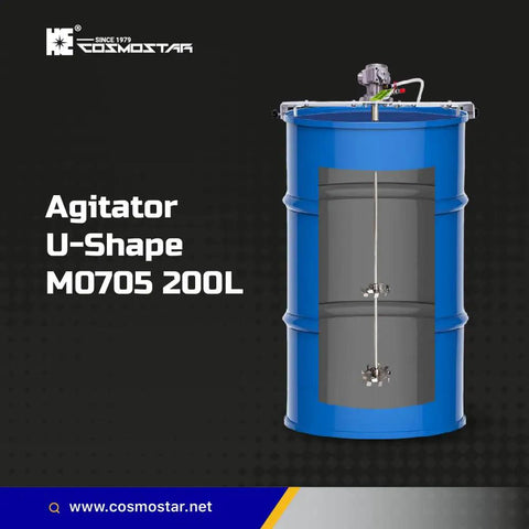 Heavy Duty One Eighth Horsepower 55 Gallon Pneumatic Drum Mixer With Adjustable Bracket For Paint And Coatings, AM0705 model
