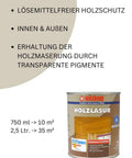 Premium Solvent Free Wood Stain In Classic Rosewood for indoor and outdoor projects, 750ml tin, solvent-free and weatherproof.