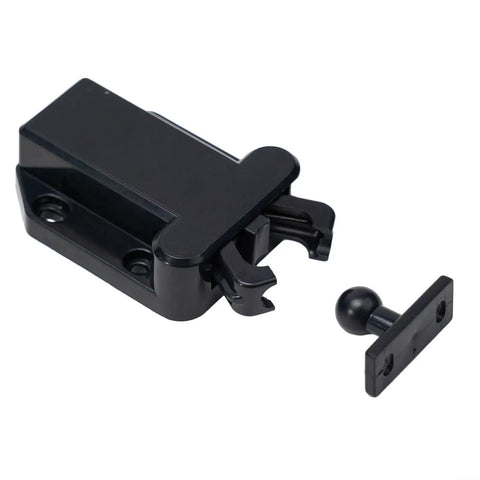 4-Pack Push To Open Cabinet Latch Catches For Drawers And Doors Touch Release No-Handle Mechanism Spring Loaded ABS Plastic Black