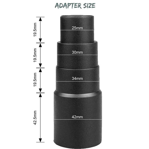 Adapter sizes for Must Have Vacuum Attachment Kit For 25mm And 32mm Hoses With Two 32mm Extension Wands Crevice Tool Eight Piece Set