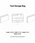 Oxford Cloth Tool Organizer Bag With Vertical Upright Slots For Screwdrivers And Bits, Desktop Workbench Caddy, Diagram View