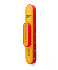 Magnetic Stud Finder With Level, Easy Handheld Locator For Drywall And Wood, Made In The USA, Super Handy With Strong Magnets To Find Screws Fast And Quiet, Durable, No Battery Needed, red and yellow plastic with level, 6-inch