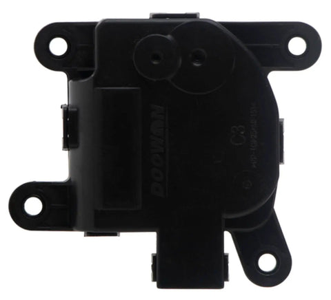 Zero Hassle Left HVAC Mode Door Actuator For 2015 2023 Hyundai Kia top view of black actuator unit for climate control system.