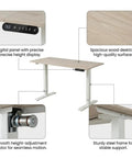 Home Office Game Changer Electric Standing Desk With Height Adjustable Programmable Memory Buttons Solid Steel Frame Smooth Motor Lift For Daily Comfort And Reliable Performance In 48 By 24 Inches, featuring digital height display and sturdy frame.