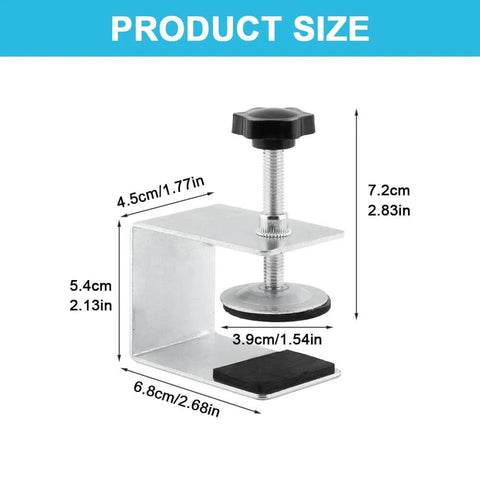 Heavy Duty Drawer Front Install Clamps Set 2 or 4 Pack with Non Slip Silicone Pads, Adjustable Cabinet Jig Tool dimensions.