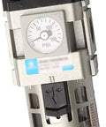 1-Inch NPT Filter Regulator Combo Unit With Gauge, Mounting Bracket, And Manual Drain - 0-150 PSI Range, compact design