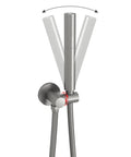 Brushed Nickel Dual Modes Brass Shower Wand High Pressure 7 Inch Handheld Shower Head Sprayer with 59 Inch Hose and Bracket