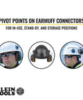 Ear Muffs With Full Brim Hard Hat Attachment For Construction And Manufacturing Pros On The Jobsite, 26 Decibels NRR Noise Reduction