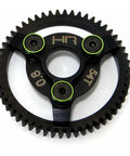Steel Spur Gear 54T 32P 0.8 Mod Green For RC Cars Upgrade with hardened precision machining, direct replacement for Traxxas models