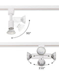 J Type Track Lighting Head To GU10 Base Adapter Lights Pack Of 12, White Finish, Direction Adjustable For Track Lighting Systems, Easy Install