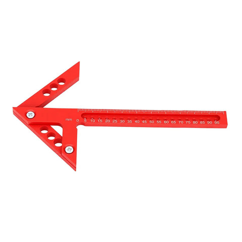 Beast Pro Grade 45 Degree And 90 Degree Position Ruler Aluminum Alloy Precision Angle Tool, red ruler for woodworking.