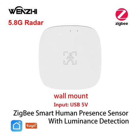 Dope Zigbee MmWave 5.8 GHz Presence Sensor With Motion Detection Radar Tech wall-mounted for smart home automation
