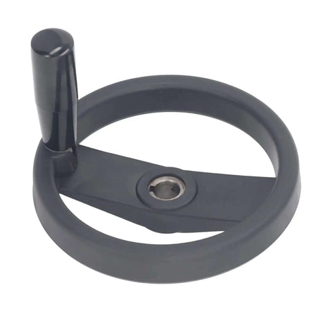 Plastic Lathe Hand Wheel 160 Mm With Revolving Handle 16 Mm Mounting Hole Round Design For Milling Machine Lathe And Grinding Machine Operators