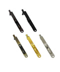 Solid Brass Round Flush Bolt 6 Inch Matte Black Two Pack With Square Or Round Mounting Options And Strike Included Made In Taiwan