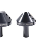 Three Piece 82 Degree Carbide Indexable Countersink Set With Inserts For One Quarter Inch One Half Inch And One And One Quarter Inch Shanks