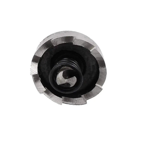 Front view of a 19.5mm Hole Saw Set Pro Grade 65mm Overall Length Cutting Depth 13mm HSS Hole Saws 4 Pack With Hex Wrenches