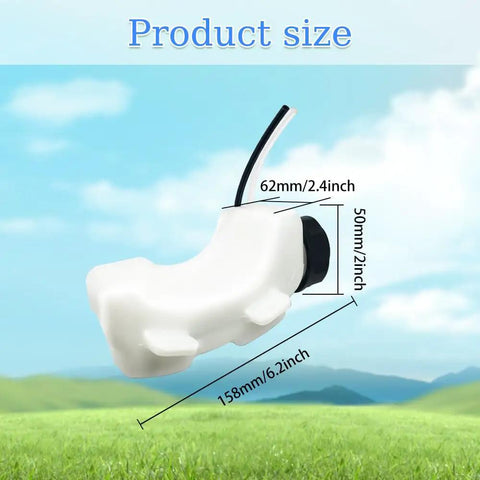 Fuel Tank Assembly Replacement For A Range Of Lawn Gear From MTD Craftsman Troy-Bilt Cub Cadet Yard Machines And More Replaces 753-06921 And Fits HT2200 Y60 YM21CS YM71SS 41AD251G900, white plastic with dimensions