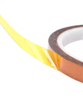 Heavy Duty High Temperature Polyimide Kapton Tape 8mm x 33m Adhesive Film, roll with yellow liner visible