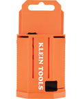 Utility Knife Blade Dispenser With Fifty Triple Ground Replacement Blades, orange and compact