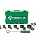 Slug Buster Knockout Punch Kit With Hex Ratchet Wrench For 1/2 Inch To 2 Inch Conduit Punches, includes case and draw studs