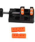 Heavy Duty Aluminum Alloy Milling Vise With Fixed Curve Grooves, compact design for securing small parts in precision work.