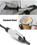 Heavy Duty Pneumatic Air Chisel And Industrial Hammer Tool Rips Clean Through Weld Slag Concrete Breakup showing various applications.
