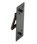 Side view of Vertical Mission Pull in Oil Rubbed Bronze for cabinets and drawers, showcasing the ergonomic design and single-hole mount.