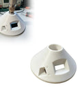 Super Tight Rugged Base Station Enclosure Compatible With Heltec V4 Killer Compact Wireless Radio Case Featuring Type N Antenna Mount in white plastic.