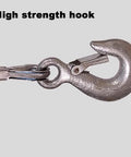 High strength hook for Rock Solid Portable Foldable Hand Crane with Heavy Duty Steel Wheels, lifting 500KG loads.