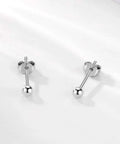 Sterling Silver Stud Earrings Unisex 3mm Small Round Ball Hypoallergenic Jewelry for Women and Men, Easy Everyday Wear, Low Key Minimalist Style, Durable Nickel Free Gift Idea shown front view