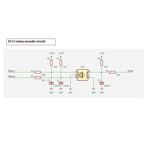 EC11 rotary encoder circuit diagram for OLED Display Rotary Encoder Module With I2C Protocol For Parameter Tuning In Embedded Systems And Prototyping Handy OLED Encoders Combo For Lab Gear IoT Projects And Portable Devices