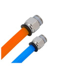 Push To Connect Pneumatic Fitting Three Eighths Inch Tube OD To One Quarter Inch NPT Male Straight Quick Connect Air Fitting Pack Of Ten